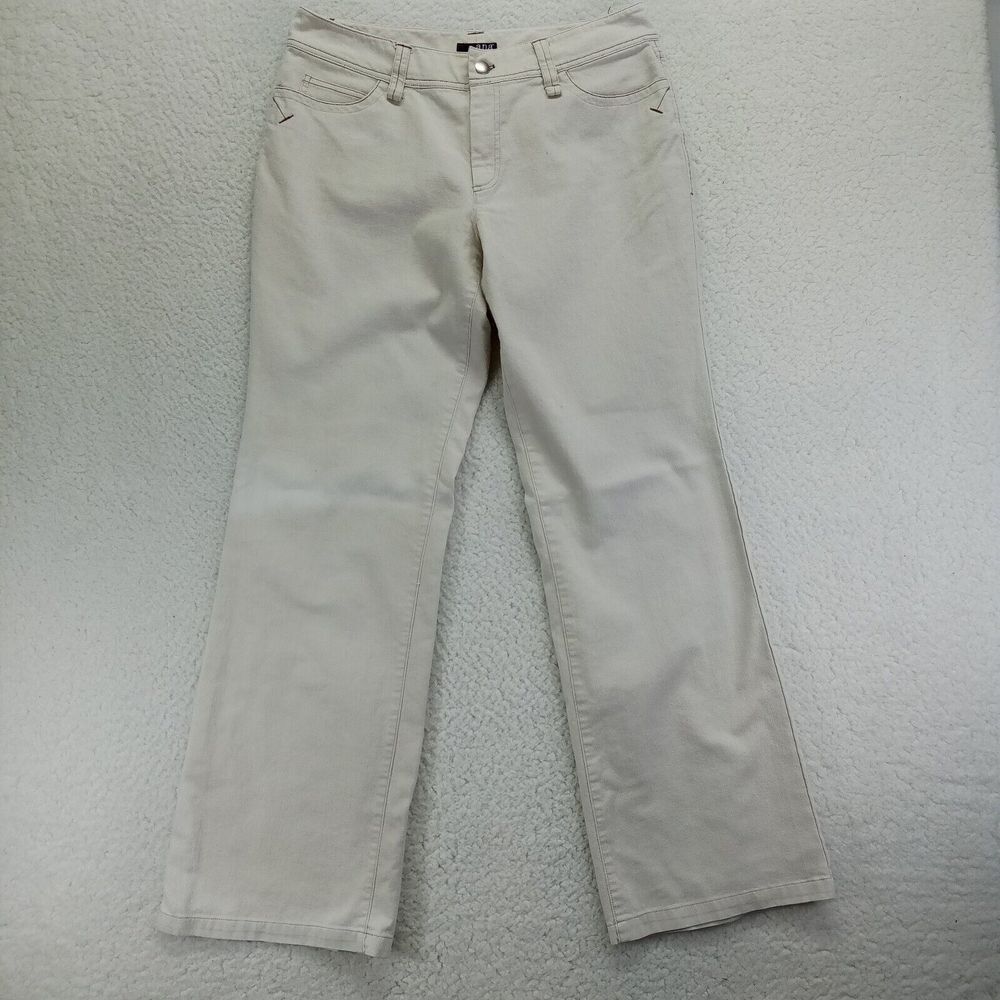 a.n.a Jeans Womens 10 (32x31) Straight Stretch Denim‎ Cotton Blend Ivory